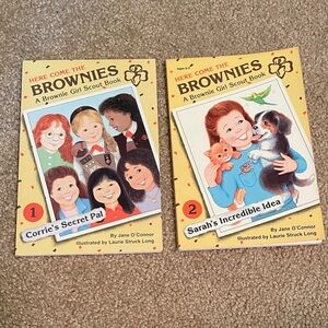 Brownies Girl Scout Book Set #1 & #2. Illustrated Kids Books. Girl Scouts.